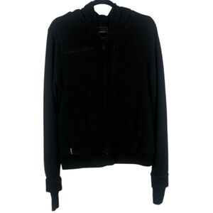 Baubax Cotton Blend Black Travel Zip Up Jacket Size Large